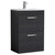 Nuie Athena Charcoal Black 600mm 2 Drawer Vanity Unit with 30mm Profile Curved Basin - ATH033G Main Image