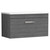 Nuie Athena Anthracite Woodgrain 800mm Wall Hung Single Drawer Vanity Unit with Sparkling White Laminate Worktop - ATH060LSW Main Image