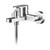 Nuie Binsey Polished Chrome Wall Mounted Bath Shower Mixer Tap and Kit - BIN316 Front View