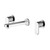Nuie Binsey Polished Chrome Wall Mounted 3 Tap Hole Basin Mixer Tap - BIN317 Front View