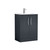 Nuie Deco Satin Anthracite 600mm 2 Door Vanity Unit with 18mm Profile Basin - DPF1425B Front View