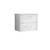 Nuie Deco Satin White 600mm Wall Hung 2 Drawer Vanity Unit with Bellato Grey Laminate Worktop - DPF193LBG Front View