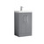 Nuie Deco Satin Grey 500mm 2 Door Vanity Unit with 40mm Profile Basin - DPF223A Front View