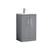 Nuie Deco Satin Grey 500mm 2 Door Vanity Unit with 18mm Profile Basin - DPF223B Front View