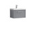 Nuie Deco Satin Grey 600mm Wall Hung Single Drawer Vanity Unit with 50mm Profile Basin - DPF294D Front View Nuie Deco Satin Grey 600mm Wall Hung Single Drawer Vanity Unit with 50mm Profile Basin - DPF294D Front View