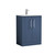 Nuie Deco Satin Blue 600mm 2 Door Vanity Unit with 18mm Profile Basin - DPF325B Front View