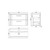 Nuie Deco Satin Blue 800mm Wall Hung 2 Drawer Vanity Unit with 40mm Profile Basin - DPF395A Dimensions thumbnail
