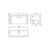Nuie Deco Satin Blue 800mm Wall Hung Single Drawer Vanity Unit with 50mm Profile Basin - DPF396D Dimensions thumbnail