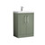Nuie Deco Satin Green 600mm 2 Door Vanity Unit with 50mm Profile Basin - DPF825D Front View