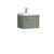 Nuie Deco Satin Green 500mm Wall Hung Single Drawer Vanity Unit with 40mm Profile Basin - DPF891A Front View