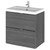 Hudson Reed Fusion Anthracite Woodgrain 500mm Wall Hung Full Depth 2 Drawer Vanity Unit with Basin - CBI541 Main Image
