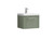 Nuie Deco Satin Green 500mm Wall Hung Single Drawer Vanity Unit with 50mm Profile Basin - DPF891D Front View