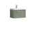 Nuie Deco Satin Green 600mm Wall Hung Single Drawer Vanity Unit with 40mm Profile Basin - DPF894A Front View
