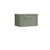 Nuie Deco Satin Green 600mm Wall Hung Single Drawer Vanity Unit with Worktop - DPF894W Front View