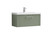 Nuie Deco Satin Green 800mm Wall Hung Single Drawer Vanity Unit with 40mm Profile Basin - DPF896A Front View
