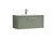 Nuie Deco Satin Green 800mm Wall Hung Single Drawer Vanity Unit with 18mm Profile Basin - DPF896B Front View