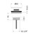 Nuie Universal Push Button Basin Waste Slotted & Un-Slotted Matt Black - EK410 Dimensions thumbnail