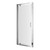 Nuie Ella 800mm Pivot Shower Door with Square Satin Chrome Handle - ERPD80H5 Front View