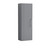 Nuie Deco Satin Grey 400mm Single Door Tall Wall Hung Unit - FLT262 Front View