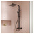 Nuie Matt Black Thermostatic Shower Bar Valve and Rigid Riser Shower Kit with Square Head- JTY486 Alternative View