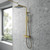 Nuie Brushed Brass Thermostatic Shower Bar Valve and Rigid Riser Shower Kit with Square Head- JTY886 Alternative View