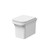 Nuie Ava Square Wall Hung Toilet Pan with Soft Close Seat - NCG540 Front View