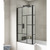 Nuie Square Block Matt Black Framed L Shaped Bath Screen with Fixed Return - NSBS7BB Alternative View