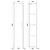 Nuie Arno Anthracite 300mm Single Door Tall Wall Hung Unit - NVF561N Dimensions thumbnail