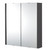 Nuie Parade Gloss Grey 600mm 2 Door Mirror Cabinet - NVM913 Front View
