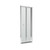Nuie Rene Satin Chrome 760mm Bi-Fold Shower Door - SQBD76 Front View