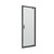 Nuie Rene Matt Black 800mm Pivot Shower Door - SQPD80BP Front View