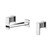 Nuie Windon Polished Chrome Wall Mounted 3 Tap Hole Basin Mixer Tap - WIN317 Front View