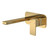 Nuie Windon Brushed Brass Wall Mounted 2 Tap Hole Basin Mixer with Plate - WIN828 Front View