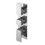 Nuie Windon Polished Chrome Triple Concealed Thermostatic Shower Valve - WINTR02 Front View