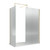Nuie 900mm x 1850mm Fluted Wetroom Screen with Brushed Brass Support Bar - WRFL18590BB Alternative View