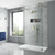 Nuie 1200mm x 1850mm Wetroom Screen with Brushed Brass Support Bar - WRSCBB012 Alternative View