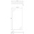 Nuie 900mm x 1850mm Wetroom Screen with Matt Black Support Bar - WRSCBP090 Dimensions thumbnail