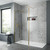 Nuie 1200mm x 1850mm Wetroom Screen with Brushed Brass Support Bar - WRSCOBB12 Alternative View