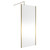 Nuie 900mm x 1850mm Wetroom Screen with Brushed Brass Support Bar - WRSCOBB90 Front View