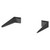 Graphite Grey 300mm Pair of Left and Right Shelf Support Brackets Right Hand Side View