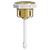 Colore Round Brushed Brass 48mm Dual Flush Push Button View From the Side