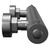 Colore Gunmetal Grey Round Thermostatic Bar Shower Valve View From the Side