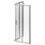 Series 6 Chrome 900mm x 900mm 2 Door Corner Entry Shower Enclosure Right Hand Side View