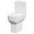 Tacoma Comfort Height Close Coupled Toilet with Soft Close Toilet Seat Right Hand Side View
