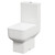 Tacoma Open Back Close Coupled Toilet with Soft Close Toilet Seat Right Hand Side View