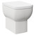 Tacoma Back to Wall Toilet Pan with Soft Close Toilet Seat Left Hand View