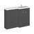 Hudson Reed Gloss Grey 1200mm Full Depth Combination 4 Door Vanity Storage Unit with Right Hand Basin - CBI912