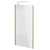 Colore Brushed Brass 2000mm x 1200mm 10mm Walk In Clear Glass Shower Screen including Wall Channel with End Profile and Support Bar Right Hand Side View