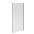 Colore Brushed Brass 2000mm x 1200mm 10mm Walk In Clear Glass Shower Screen including Wall Channel with End Profile and Support Bar Left Hand View