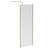 Colore Brushed Brass 2000mm x 900mm 10mm Walk In Clear Glass Shower Screen including Wall Channel with End Profile and Support Bar Left Hand View